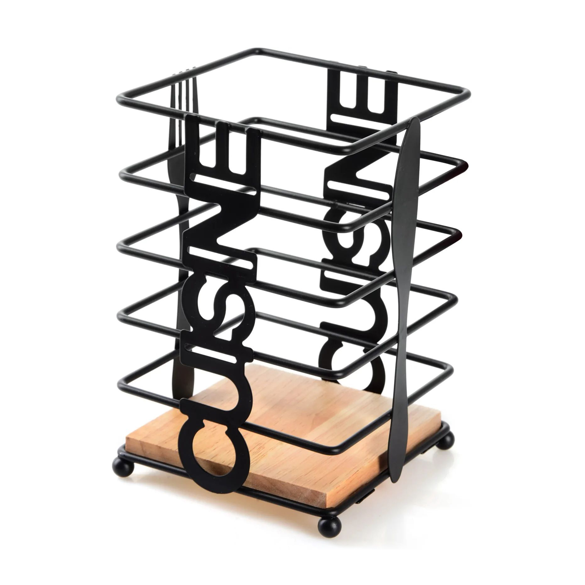 Підставка для столових приборів Ringel Oder квадратна, чорна (RG-9012)